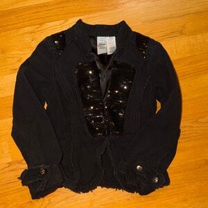 Guess Black Sequin Kids Jacket 10/12